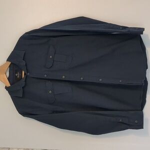 Wind River Shirt Mens Large Cotton Canvas Button Short Sleeve Gorpcore Workwear